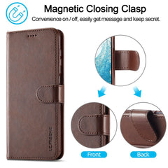 Samsung Galaxy A34 5G Case LC.IMEEKE Calf Texture - Coffee