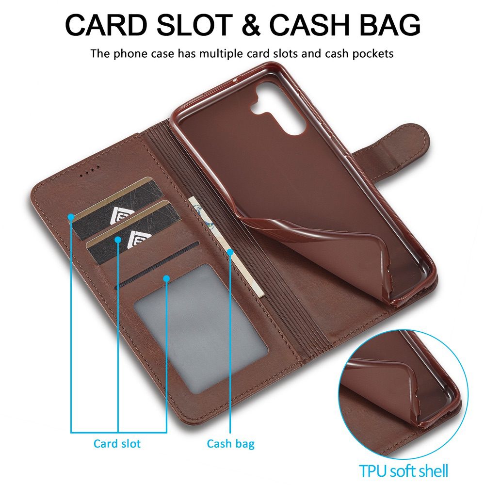 Samsung Galaxy A34 5G Case LC.IMEEKE Calf Texture - Coffee