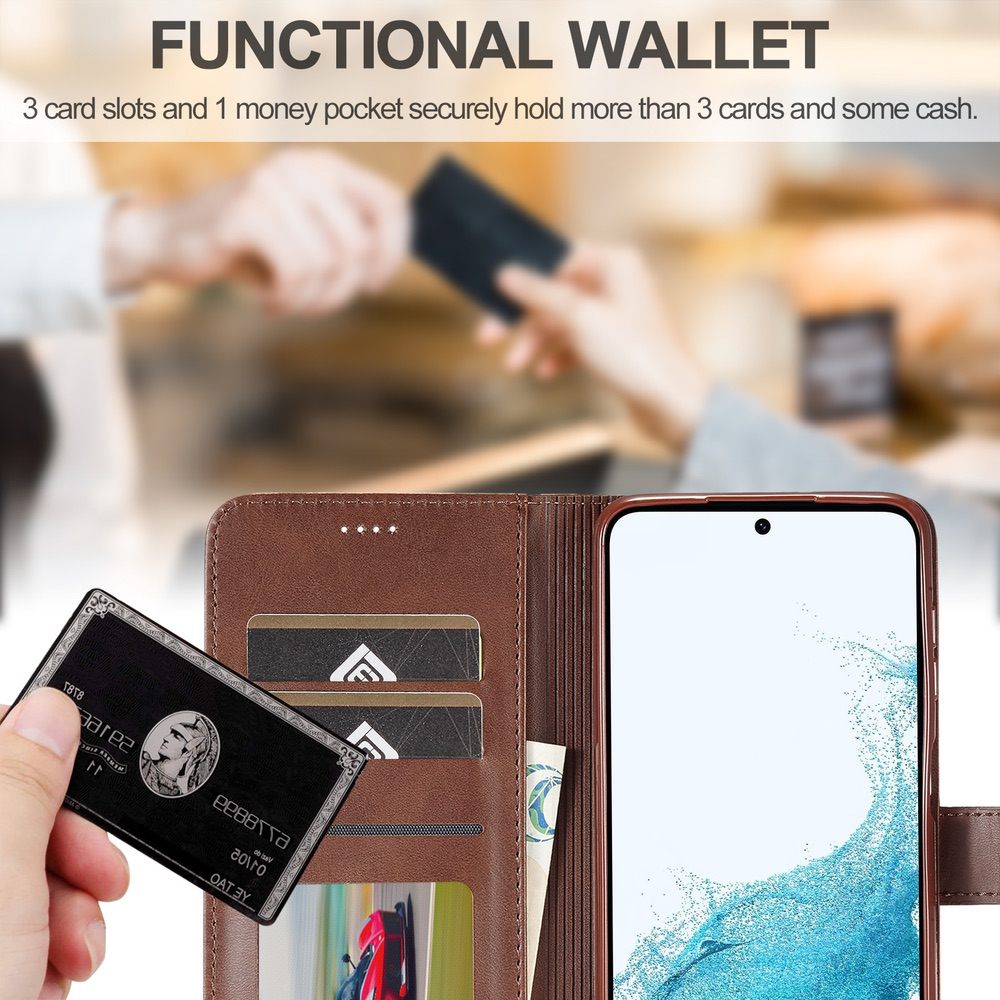 Samsung Galaxy A34 5G Case LC.IMEEKE Calf Texture - Coffee