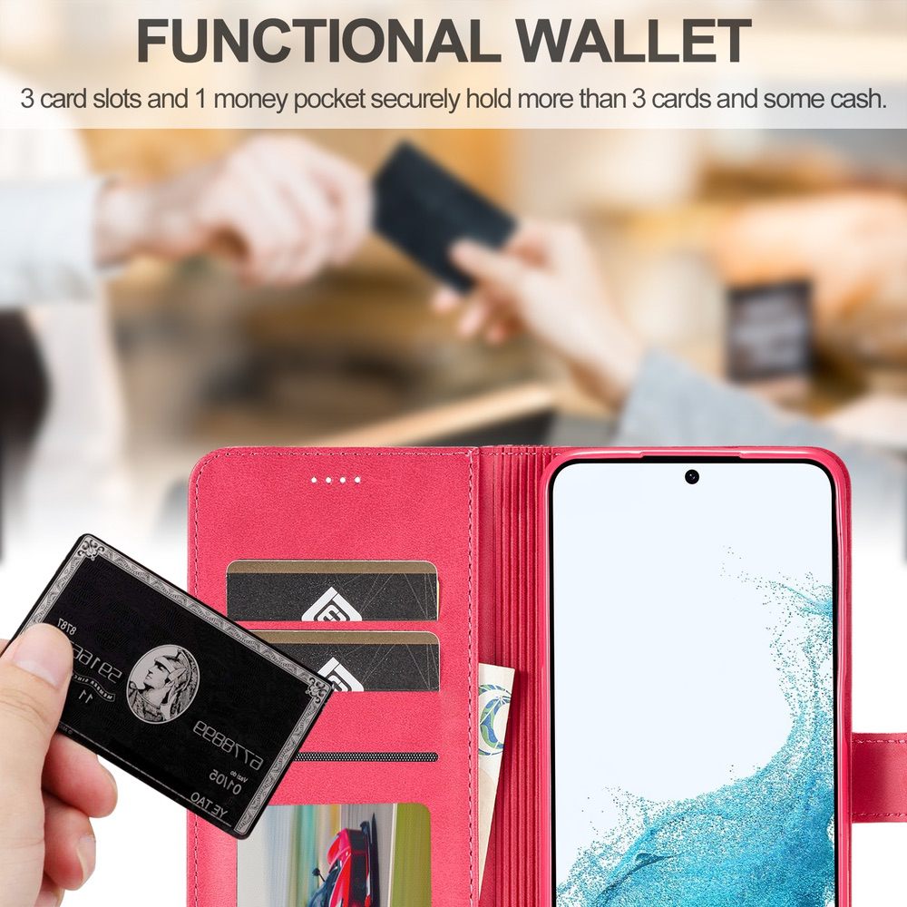 Samsung Galaxy A34 5G Case LC.IMEEKE Calf Texture - Red