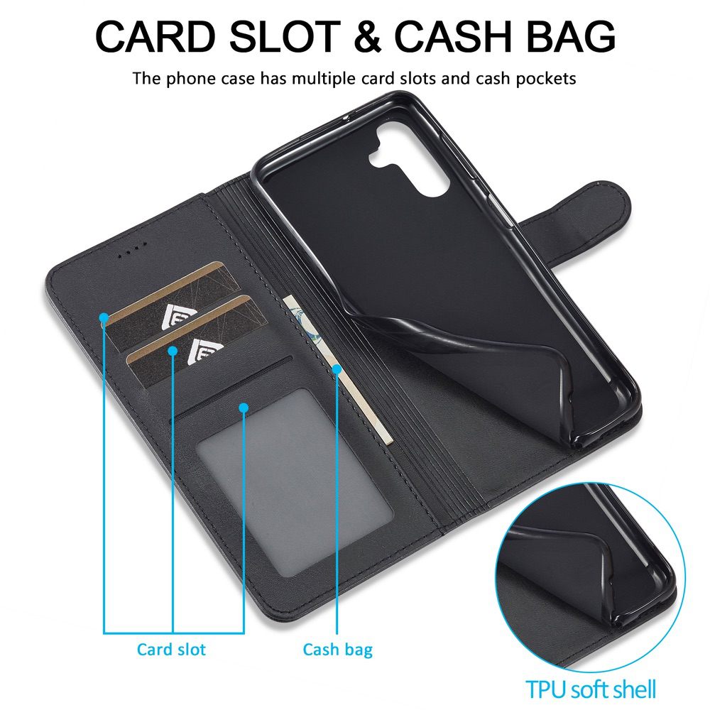 Samsung Galaxy A34 5G Case LC.IMEEKE Secure Wallet - Black