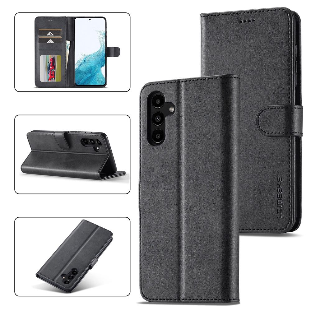 Samsung Galaxy A34 5G Case LC.IMEEKE Secure Wallet - Black