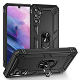 Samsung Galaxy A34 5G Case Shockproof with Metal Ring Holder - Black