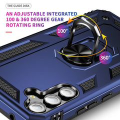 Samsung Galaxy A34 5G Case Shockproof with Metal Ring Holder - Blue