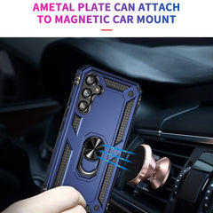 Samsung Galaxy A34 5G Case Shockproof with Metal Ring Holder - Blue