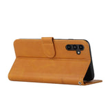 Samsung Galaxy A34 5G Case Stitching Calf Texture - Light Brown