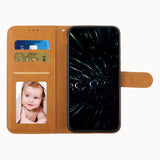 Samsung Galaxy A34 5G Case Stitching Calf Texture - Light Brown
