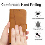 Samsung Galaxy A34 5G Case Stitching Calf Texture - Light Brown