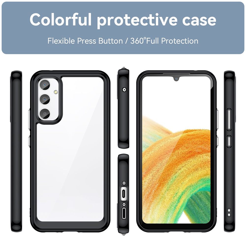 Samsung Galaxy A34 5G Case Thin and stylish look - Black Clear