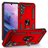 Samsung Galaxy A34 5G Case with Metal Ring Holder - Red