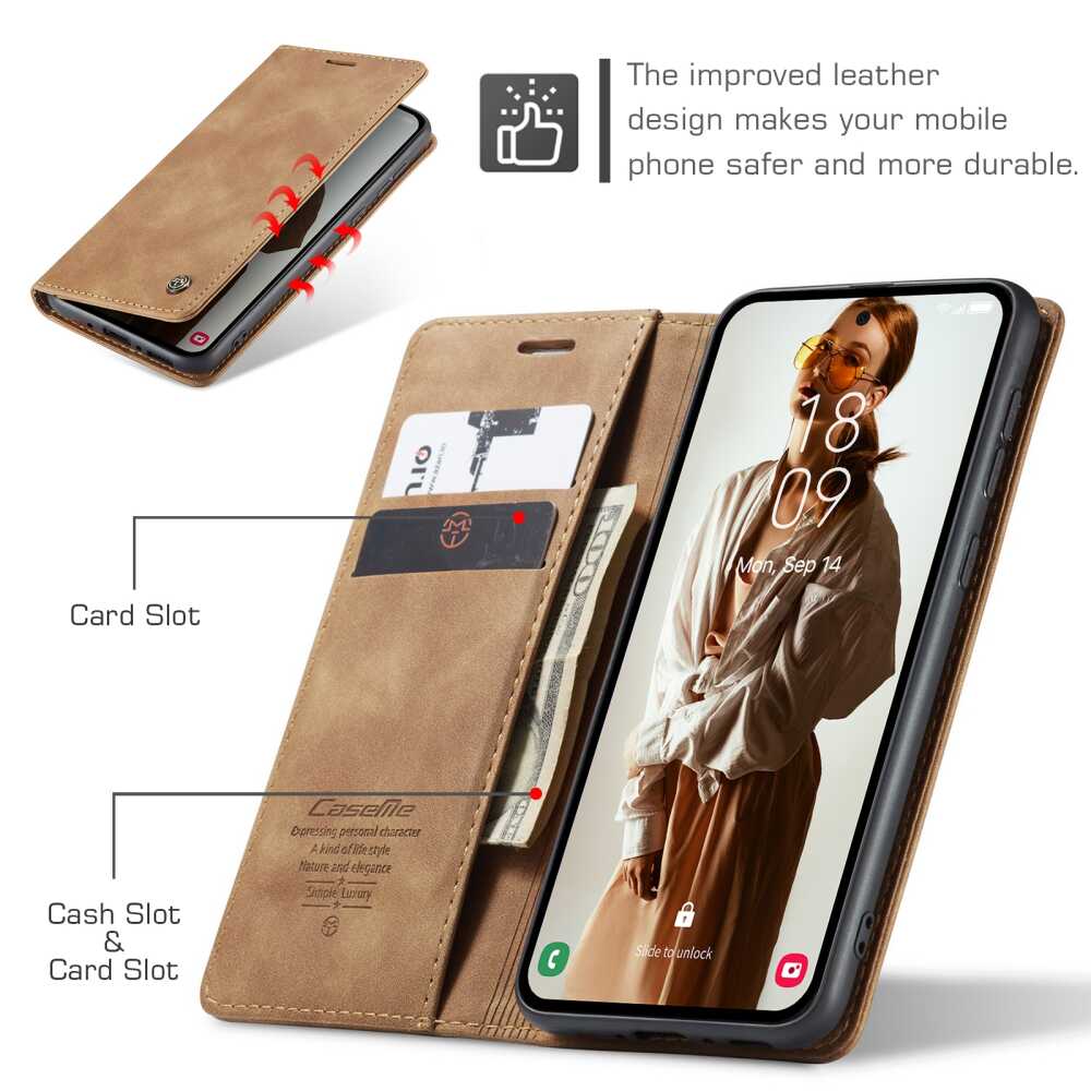 Samsung Galaxy A35 5G Case CaseMe 013 PU Leather Flip - Brown