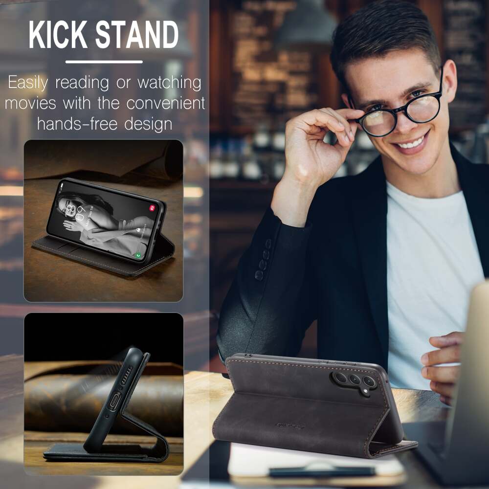 Samsung Galaxy A35 5G Case CaseMe 013 PU Leather Wallet - Coffee