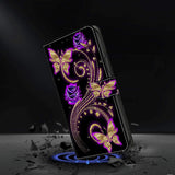 Samsung Galaxy A35 5G Case Purple Flower Butterfly Design