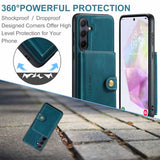 Samsung Galaxy A35 5G Case With Detachable Magnetic Wallet - Blue