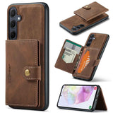 Samsung Galaxy A35 5G Case With Detachable Magnetic Wallet - Brown