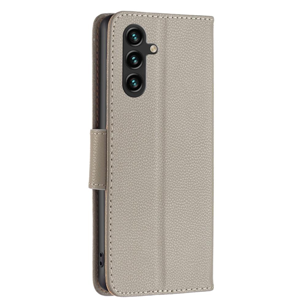 Samsung Galaxy A55 5G Case Litchi Texture PU Leather - Grey