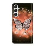 Samsung Galaxy A35 5G Case Protective PU Leather - Crystal Butterfly