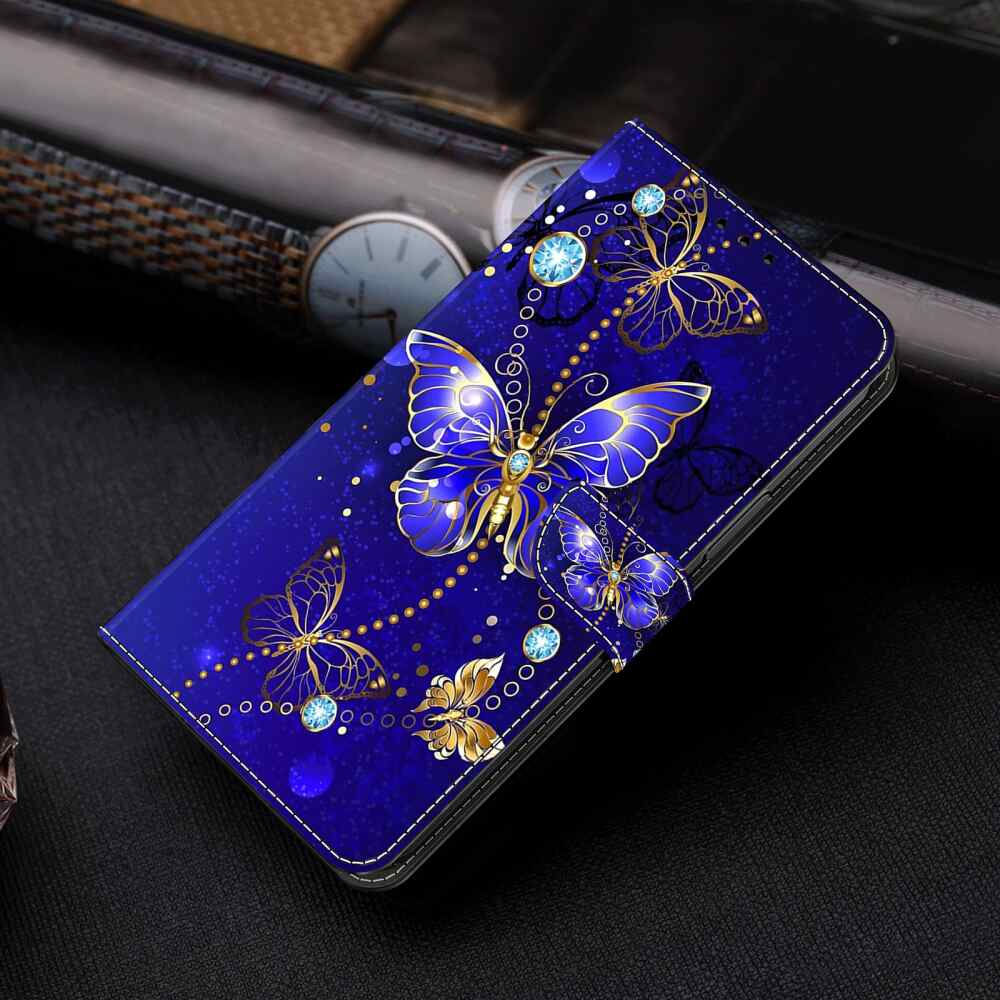 Samsung Galaxy A35 5G Case Protective PU Leather - Diamond Butterfly