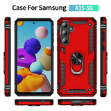 Samsung Galaxy A35 5G Case Protective With Ring Holder - Red