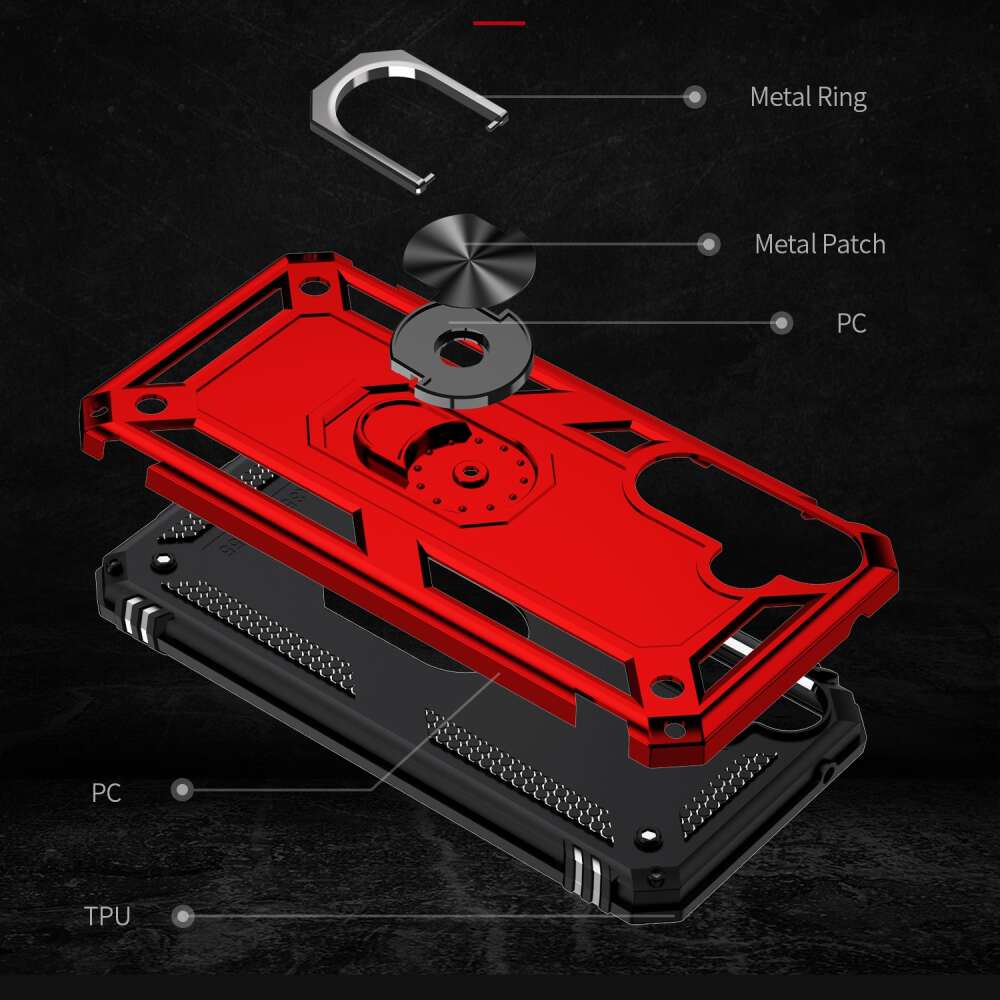 Samsung Galaxy A35 5G Case Protective With Ring Holder - Red