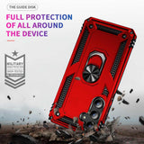Samsung Galaxy A35 5G Case Protective With Ring Holder - Red
