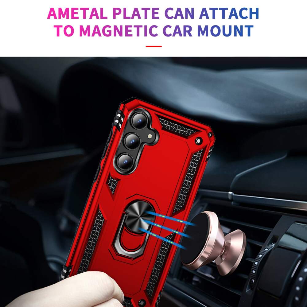 Samsung Galaxy A35 5G Case Protective With Ring Holder - Red