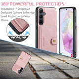 Samsung Galaxy A35 5G Case With Detachable Magnetic Wallet - Pink