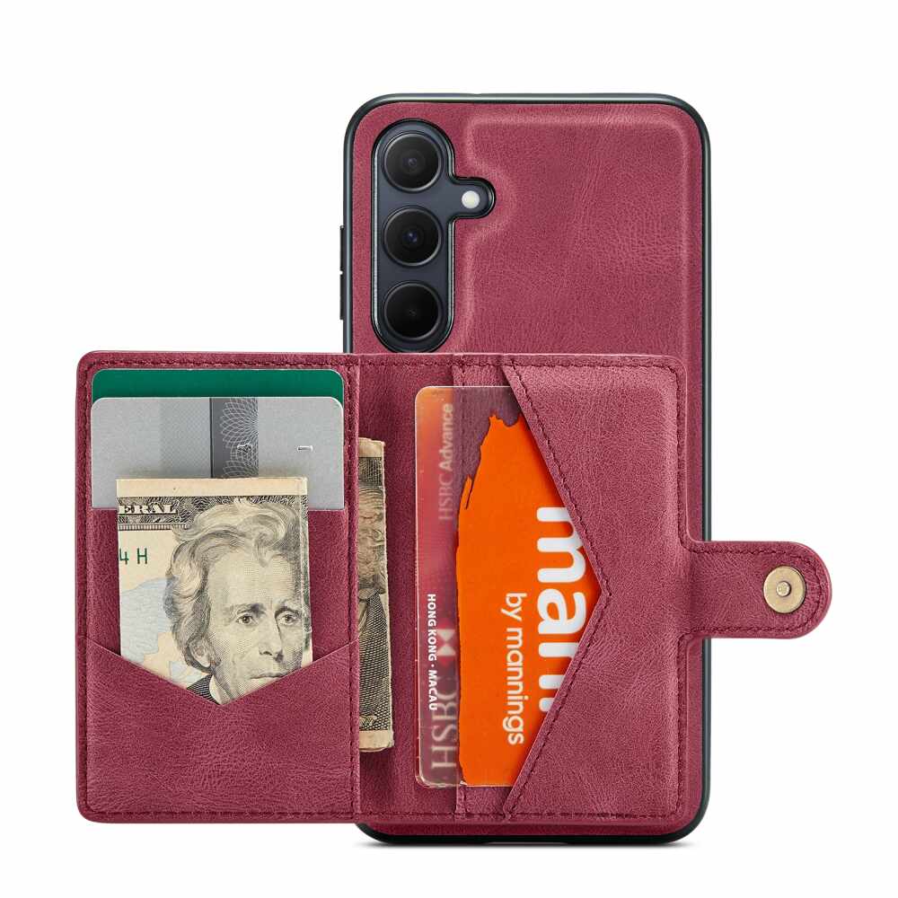 Samsung Galaxy A35 5G Case With Detachable Magnetic Wallet - Red