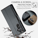 Samsung Galaxy A35 5G Case RFID Anti-theft PU Leather - Black