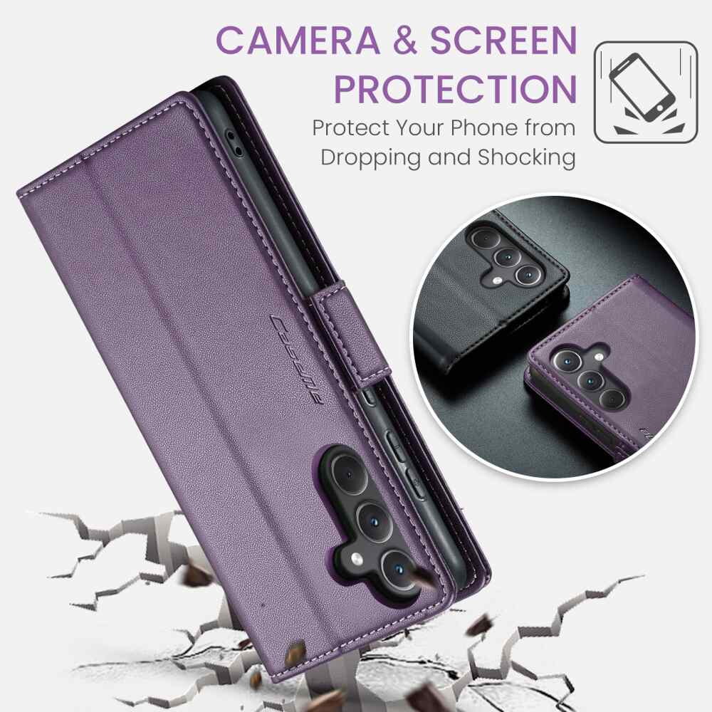 Samsung Galaxy A35 5G Case RFID Anti-theft PU - Pearly Purple