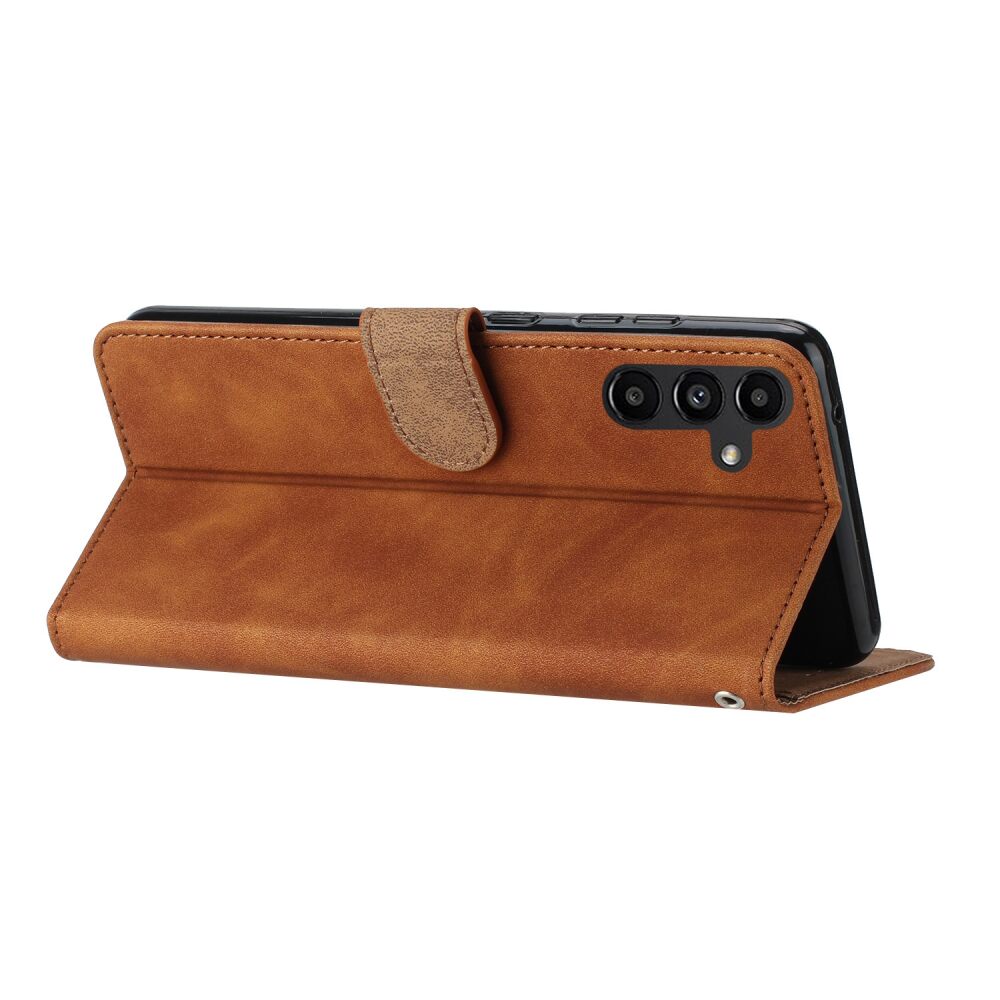 Samsung Galaxy A35 5G Case Seven Butterflies Embossed Leather - Brown