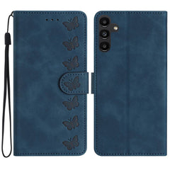 Samsung Galaxy A35 5G Case Seven Butterflies Wallet - Blue
