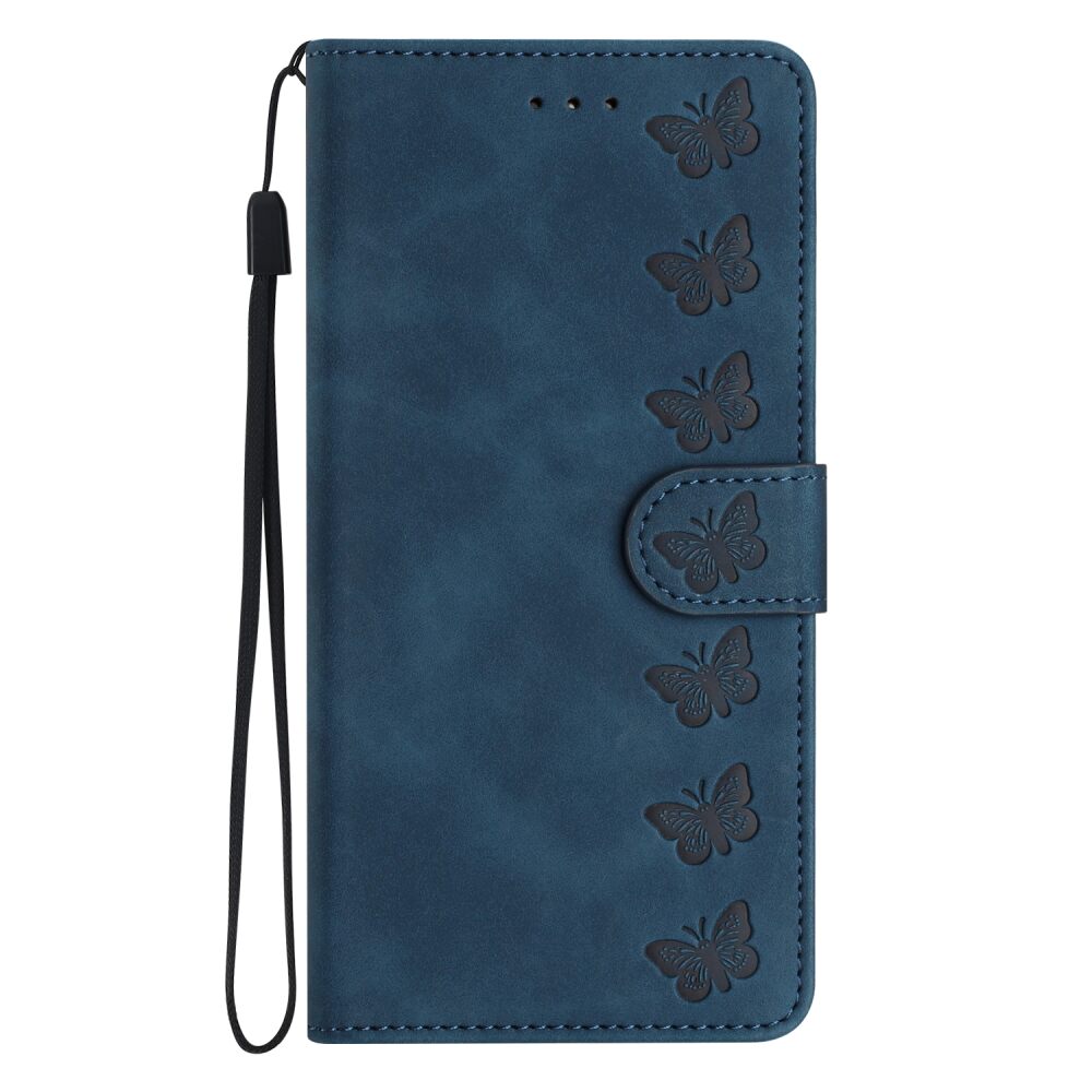 Samsung Galaxy A35 5G Case Seven Butterflies Wallet - Blue