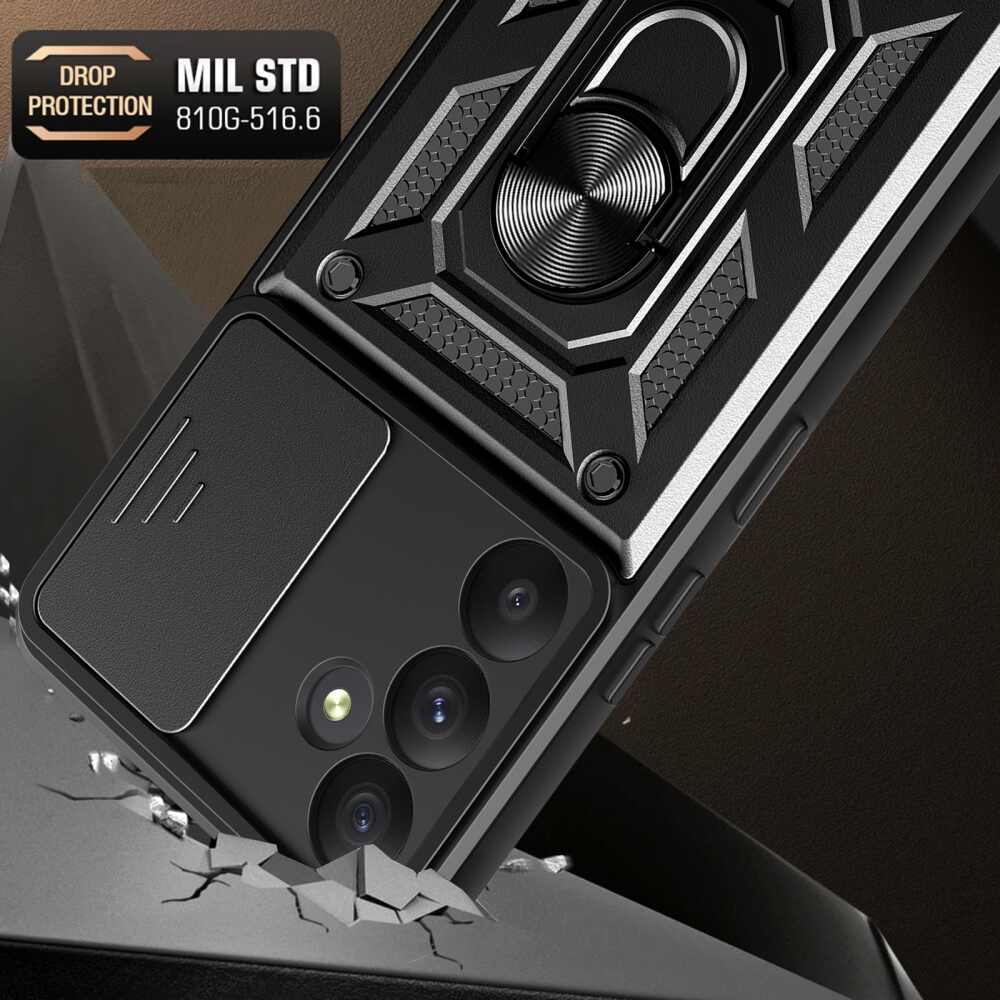 Samsung Galaxy A35 5G Case Sliding Camera Protector - Black