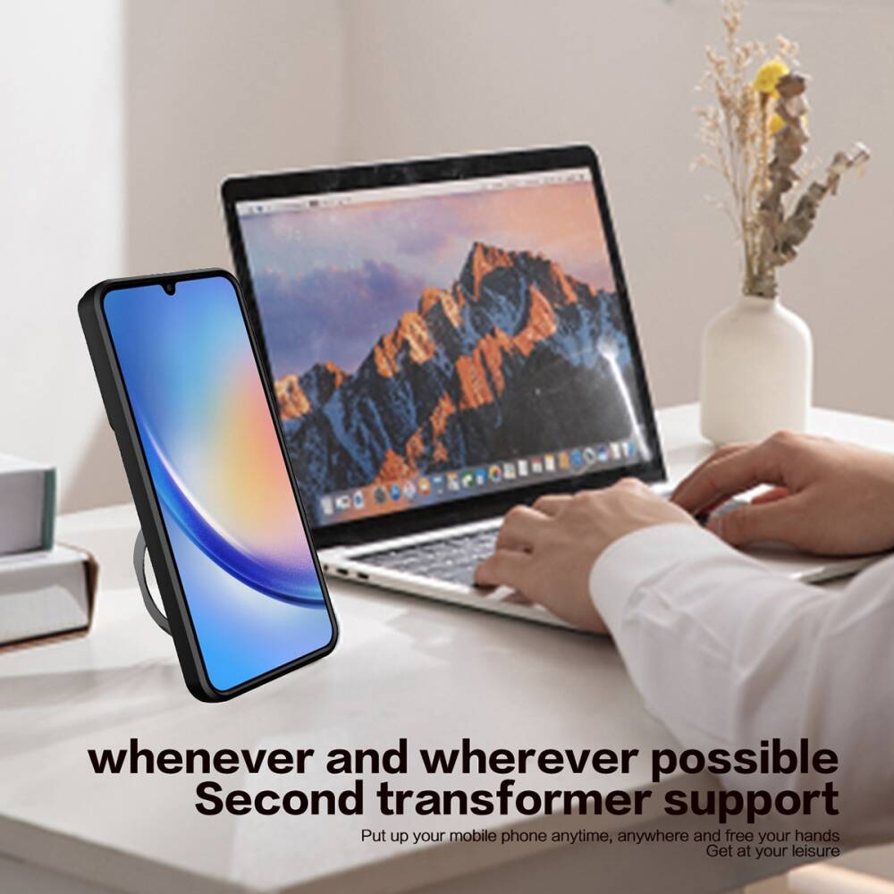 Samsung Galaxy A35 5G Case Sliding Camshield Magnetic Holder - Black