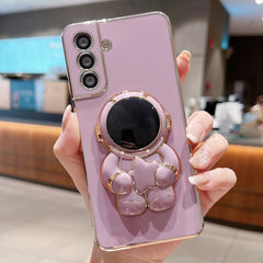 Samsung Galaxy A35 5G Case With Astronaut Holder - Purple
