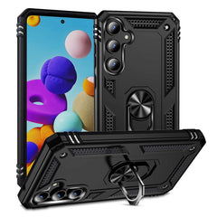 Samsung Galaxy A35 5G Case With Metal Ring Holder - Black