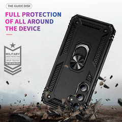 Samsung Galaxy A35 5G Case With Metal Ring Holder - Black