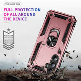Samsung Galaxy A35 5G Case With Metal Ring Holder - Rose Gold