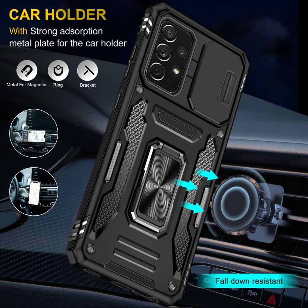 Samsung Galaxy A52 5G Case With Camera Shield - Black