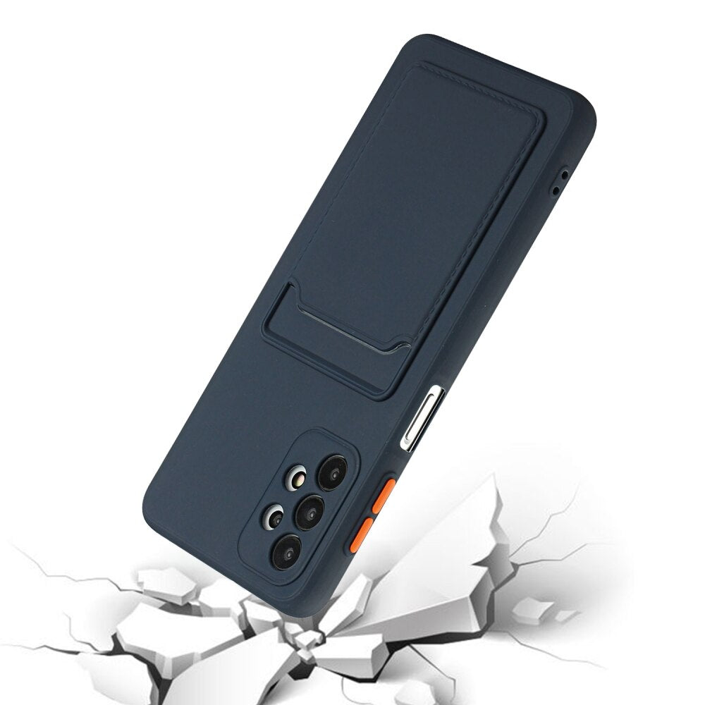 Samsung Galaxy A52 5G Case With Card Slot Made With TPU - Dark Blue