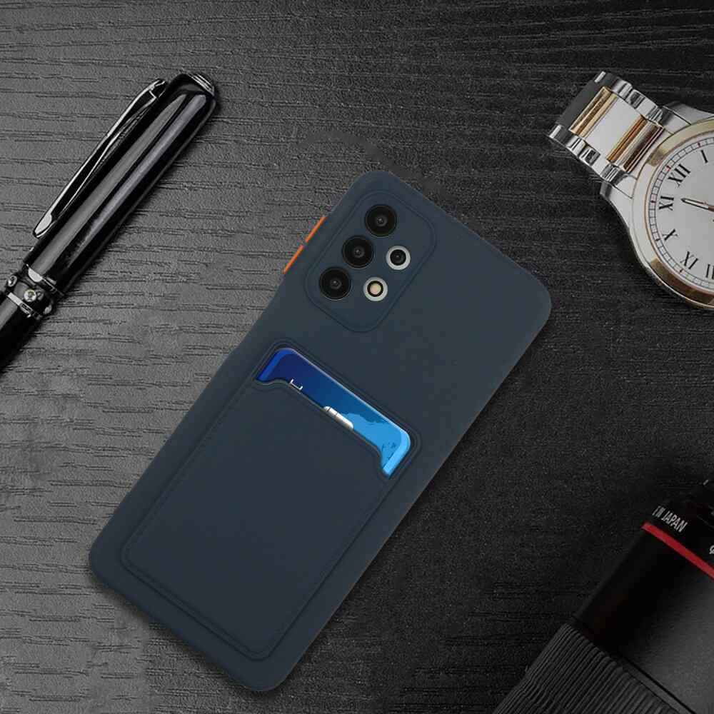 Samsung Galaxy A52 5G Case With Card Slot Made With TPU - Dark Blue