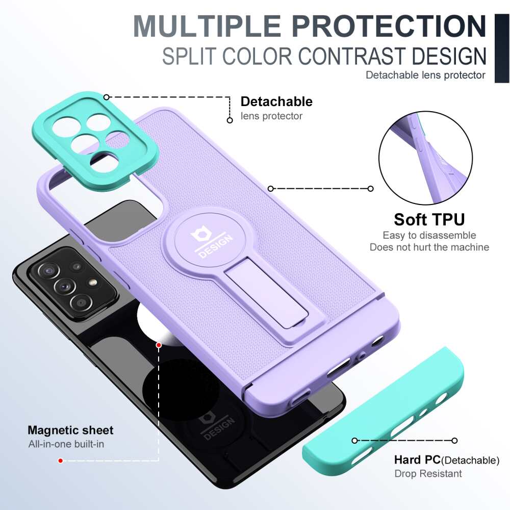 Samsung Galaxy A52 5G Case With Small Tail Holder - Purple