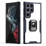 Samsung Galaxy A73 5G Case Tough with Metal Ring Holder - Black