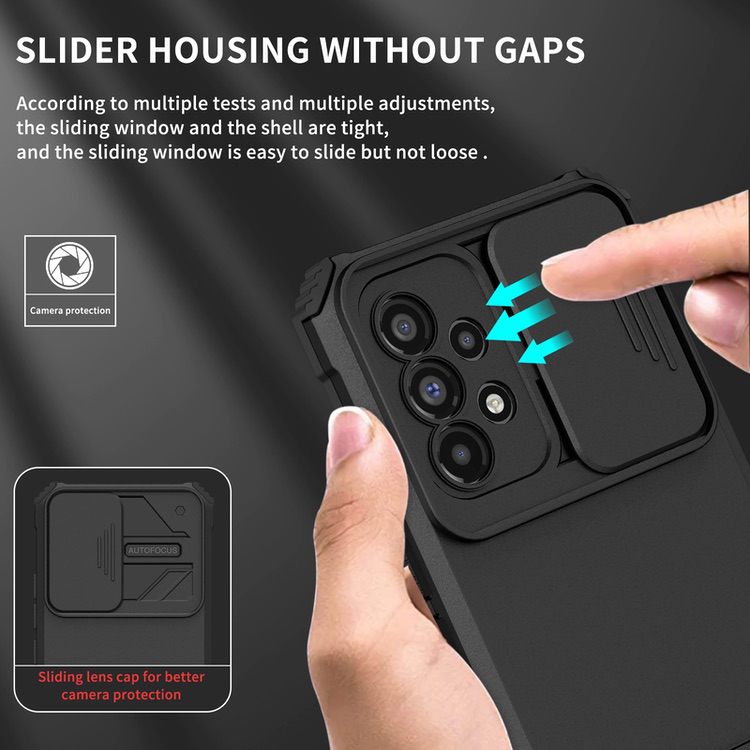 Samsung Galaxy A53 5G Case With Stereoscopic Holder - Black