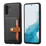Samsung Galaxy A54 5G Case Calfskin Texture with 5 Card Slots - Black