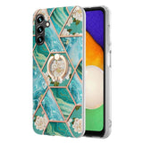 Samsung Galaxy A54 5G Case Splicing Marble with Metal Ring Holder