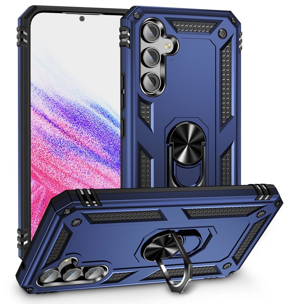 Samsung Galaxy A54 5G Case with Metal Ring Holder - Blue