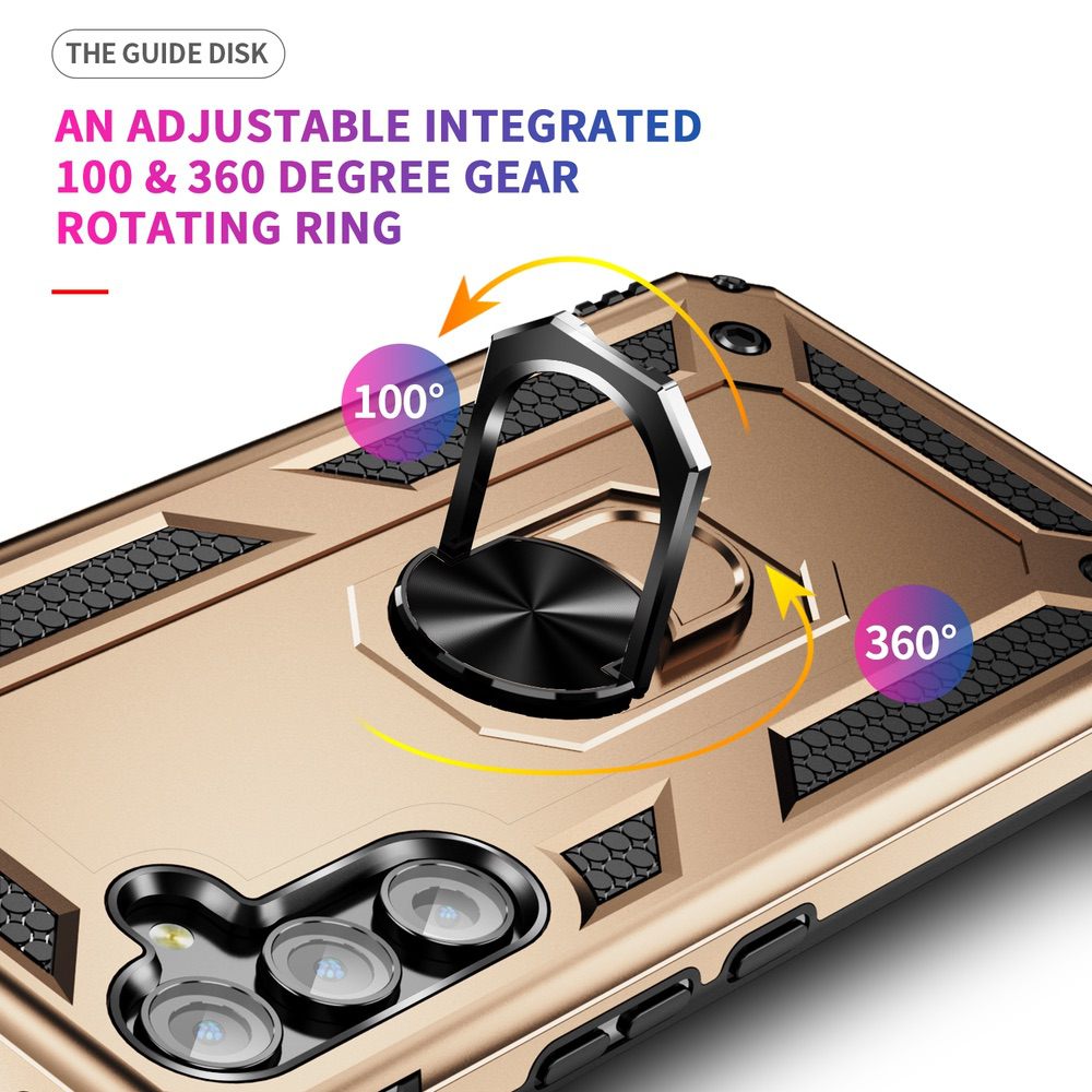 Samsung Galaxy A54 5G Case with Metal Ring Holder - Gold