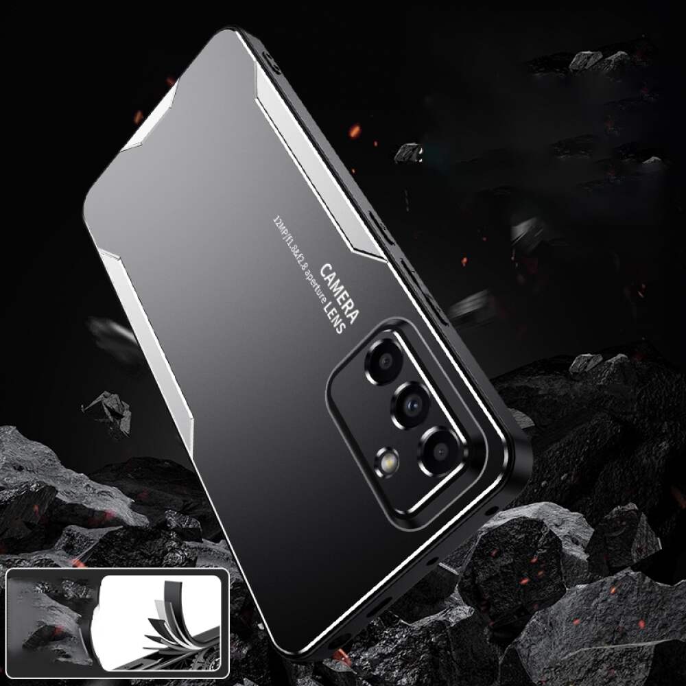 Samsung Galaxy A55 5G Case Blade Series TPU Hybrid Metal - Silver